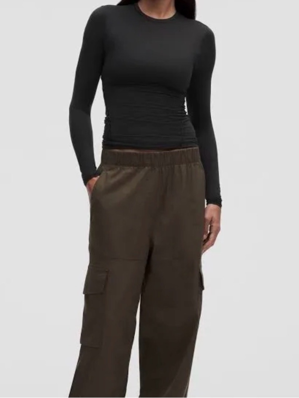 Lululemon black size 6 long sleeve